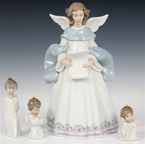 LLADRO PORCELAIN CHRISTMAS TREE TOPPER & ORNAMENTS