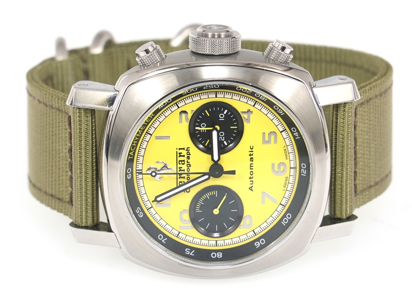 PANERAI FERRARI CHRONOGRAPH STAINLESS STEEL WRISTWATCH