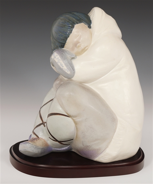 LLADRO ESKIMO BOY 2007 GRES PORCELAIN FIGURINE