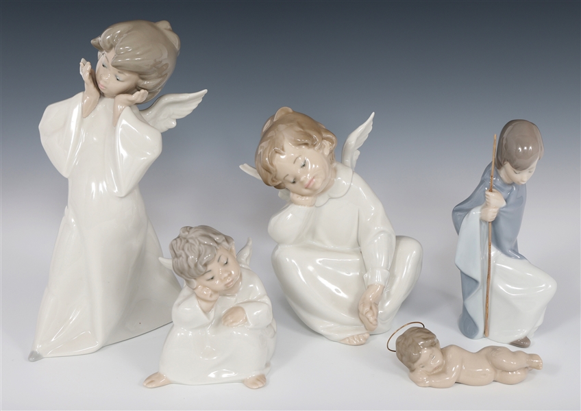 LLADRO ANGELS & ST JOSEPH PORCELAIN FIGURINES