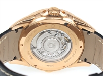 MILUS TIRION TRI-RETROGRADE 18K GOLD CASE WRISTWATCH