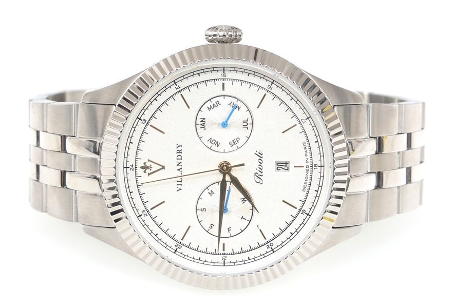 VILLANDRY RIVOLI ACIER BRILLIANT STEEL WRISTWATCH