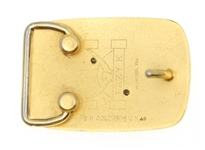 LAZY K WESTERN DRESS BELT BUCKLE WITH 10K GOLD ACCENT
