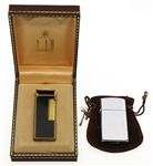ZIPPO & DUNHILL DECORATIVE METAL CASE LIGHTERS 