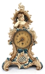 OVINGTON BROTHERS PORCELAIN MANTLE CLOCK 