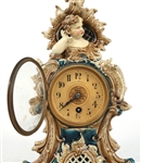 OVINGTON BROTHERS PORCELAIN MANTLE CLOCK 