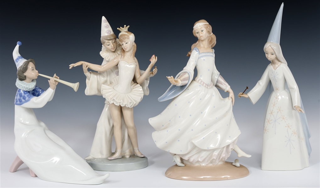 LLADRO PORCELAIN FIGURINES 4595, 4828, 4882 & 6238 