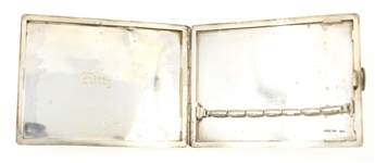 .950 SILVER FLORAL & ACANTHUS PATTERN CIGARETTE CASE
