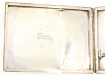 .950 SILVER FLORAL & ACANTHUS PATTERN CIGARETTE CASE