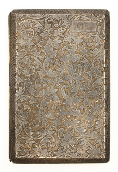 .950 SILVER ACANTHUS PATTERN CIGARETTE CASE