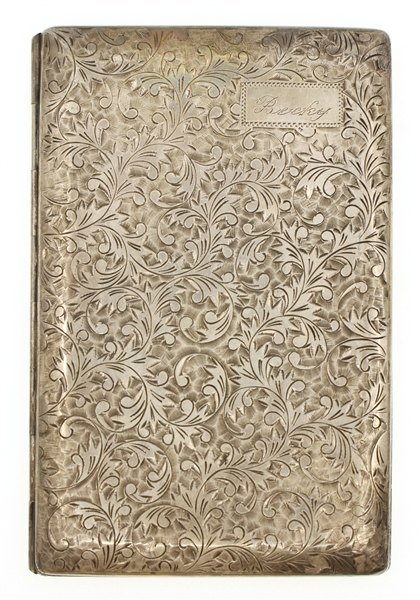 .950 SILVER ACANTHUS PATTERN CIGARETTE CASE