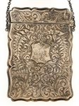 ENGLISH STERLING SILVER CARD CASE & SNUFF BOX PURSE