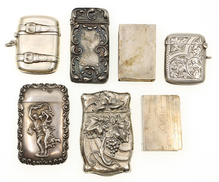 STERLING SILVER MATCH SAFES / POCKET VESTAS 
