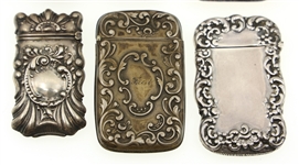 STERLING SILVER MATCH SAFES / POCKET VESTAS 