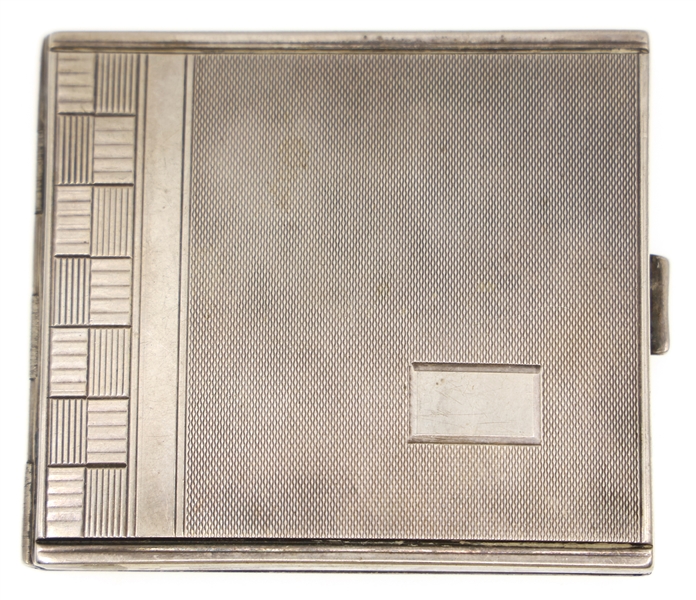 ART DECO DESIGN .835 SILVER CIGARETTE CASE