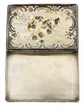 REPOUSSE CHERUB DESIGN .800 SILVER SNUFF BOX