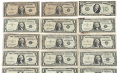 US $1 SILVER CERTIFICATES & $10 FEDERAL RESERVE NOTES
