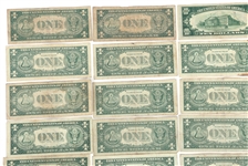 US $1 SILVER CERTIFICATES & $10 FEDERAL RESERVE NOTES