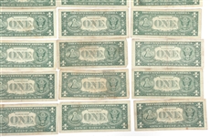 US $1 SILVER CERTIFICATES & $10 FEDERAL RESERVE NOTES
