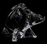 BACCARAT CRYSTAL WILD BOAR FIGURINE