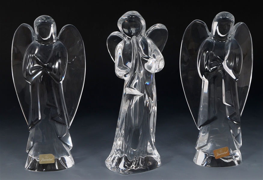 BACCARAT CRYSTAL ANGEL FIGURINES 