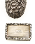 STERLING SILVER VINAIGRETTE, PERFUME FLASK, & PURSE