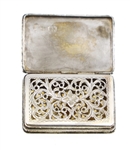 STERLING SILVER VINAIGRETTE, PERFUME FLASK, & PURSE