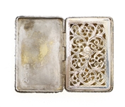 STERLING SILVER VINAIGRETTE, PERFUME FLASK, & PURSE