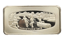 1972 XMAS FRANKLIN MINT 1000 GRAINS STERLING INGOT