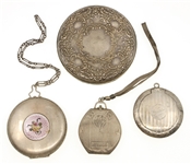 STERLING SILVER COMPACTS & MIRROR