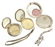 STERLING SILVER COMPACTS & MIRROR