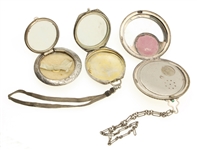 STERLING SILVER COMPACTS & MIRROR