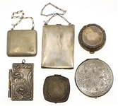 SILVERPLATED COMPACTS, PURSES, & POCKET ITEMS 