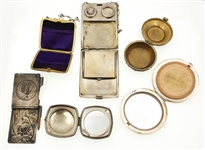 SILVERPLATED COMPACTS, PURSES, & POCKET ITEMS 