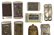 BASE METAL & SILVERPLATED MATCH SAFES / POCKET VESTAS