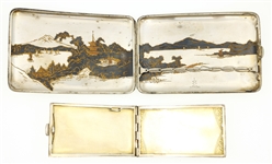 SILVER-TONE CIGARETTE CASES, LIGHTERS & MATCH SAFE 