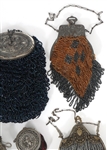 BEADED EVENING BAGS W/ DECORATIVE HANDLES/LIDS
