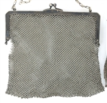 NICKEL SILVER MESH EVENING BAGS