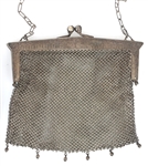 NICKEL SILVER MESH EVENING BAGS