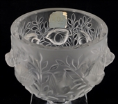 LALIQUE CRYSTAL FROSTED VASE & JAR 