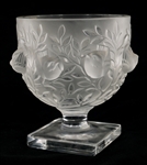 LALIQUE CRYSTAL FROSTED VASE & JAR 