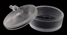 LALIQUE CRYSTAL FROSTED VASE & JAR 