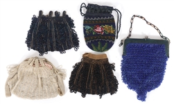 DRAWSTRING & KISS CLASP BEADED EVENING BAGS
