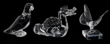 BACCARAT CRYSTAL ANIMAL FIGURINES 