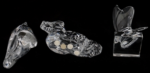 BACCARAT CRYSTAL ANIMAL FIGURINES 