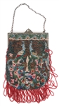 EARLY 20TH C. BEADED EVENING BAGS W/ SILVER-TONE FRAMES