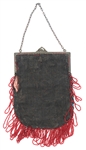 EARLY 20TH C. BEADED EVENING BAGS W/ SILVER-TONE FRAMES