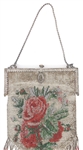 EARLY 20TH C. BEADED EVENING BAGS W/ SILVER-TONE FRAMES