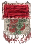 EARLY 20TH C. BEADED EVENING BAGS W/ SILVER-TONE FRAMES