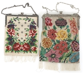 EARLY 20TH C. FLORAL BEADED EVENING BAGS
